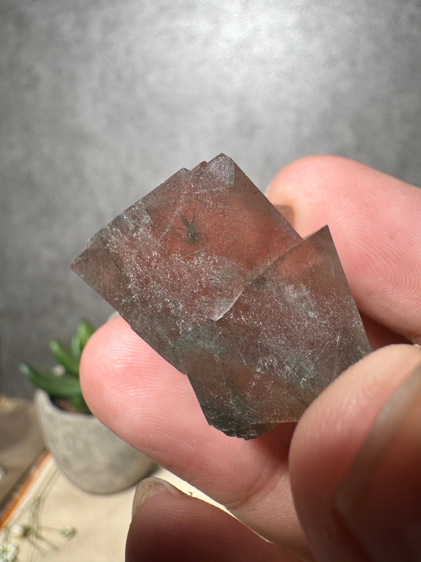 Red Octahedral Fluorite Cluster