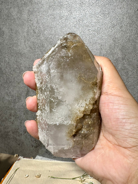 Quartz with slight Amethyst and Sepiolite