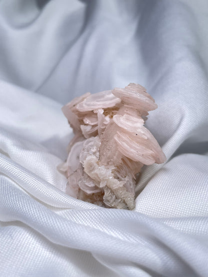 Pink Disc Calcite on Calcite