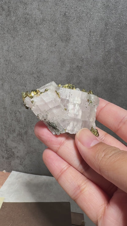 Gem Dolomite with Iridescent Chalcopyrite