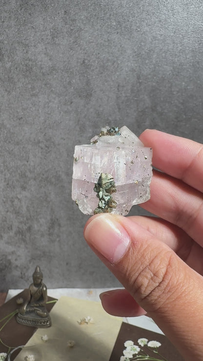 Gem Dolomite with Iridescent Chalcopyrite