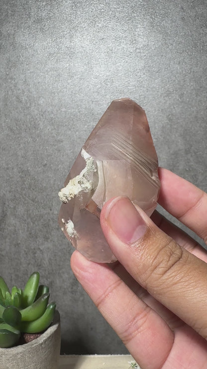 Purple Calcite Gem with Layered Banding